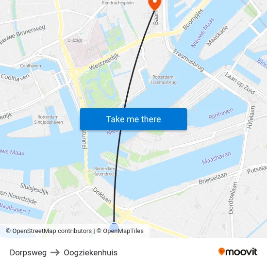 Dorpsweg to Oogziekenhuis map