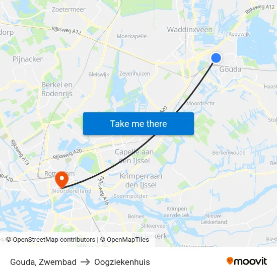 Gouda, Zwembad to Oogziekenhuis map