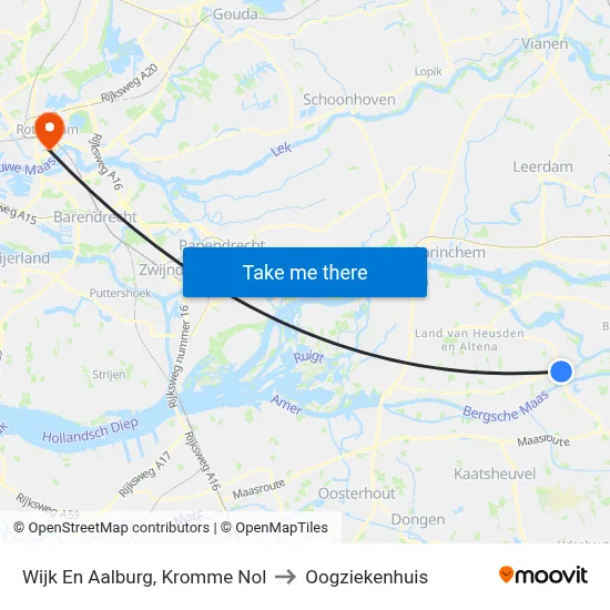 Wijk En Aalburg, Kromme Nol to Oogziekenhuis map