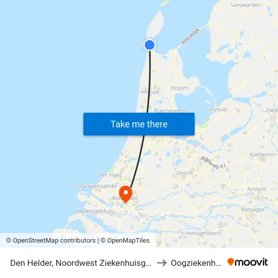 Den Helder, Noordwest Ziekenhuisgroep to Oogziekenhuis map