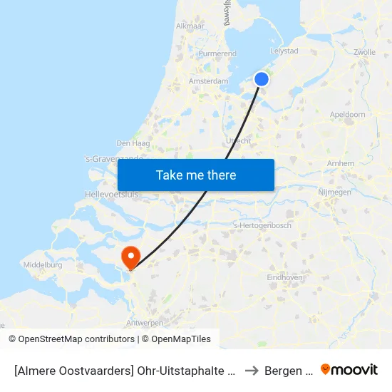 [Almere Oostvaarders] Ohr-Uitstaphalte Voorzijde, Busstrook Ambonstraat to Bergen op Zoom map