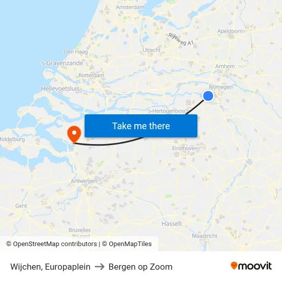Wijchen, Europaplein to Bergen op Zoom map