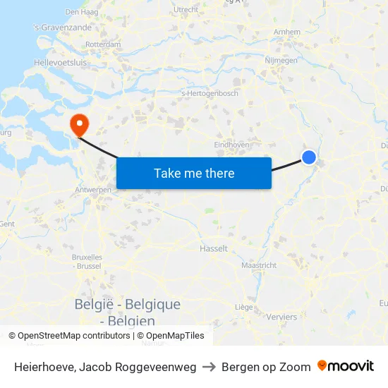 Heierhoeve, Jacob Roggeveenweg to Bergen op Zoom map