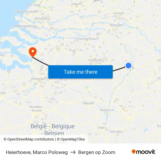Heierhoeve, Marco Poloweg to Bergen op Zoom map