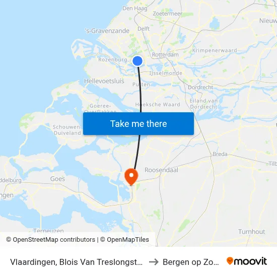 Vlaardingen, Blois Van Treslongstraat to Bergen op Zoom map