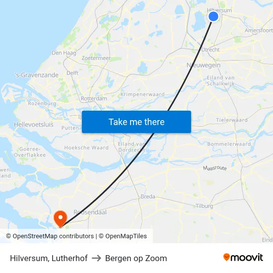 Hilversum, Lutherhof to Bergen op Zoom map