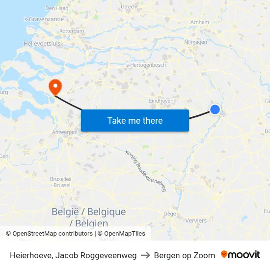 Heierhoeve, Jacob Roggeveenweg to Bergen op Zoom map
