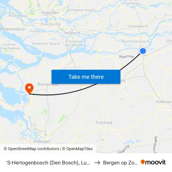 'S-Hertogenbosch (Den Bosch), Lugteren to Bergen op Zoom map