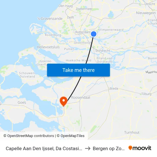 Capelle Aan Den Ijssel, Da Costasingel to Bergen op Zoom map