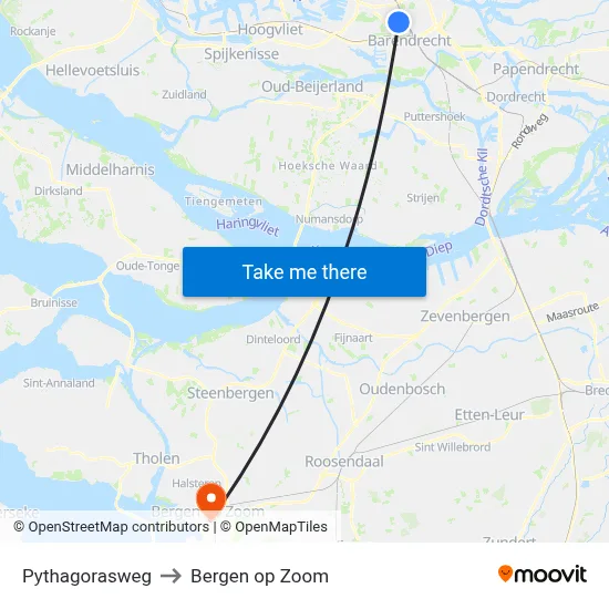 Pythagorasweg to Bergen op Zoom map