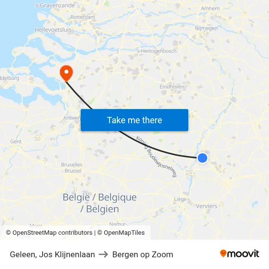 Geleen, Jos Klijnenlaan to Bergen op Zoom map