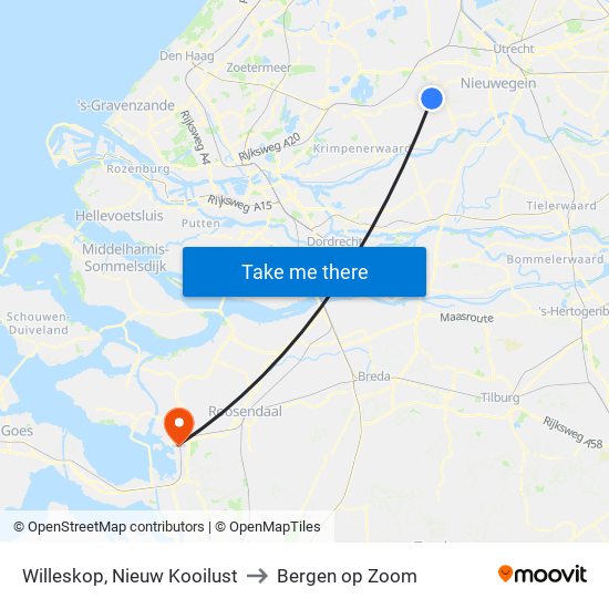 Willeskop, Nieuw Kooilust to Bergen op Zoom map