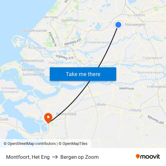 Montfoort, Het Eng to Bergen op Zoom map