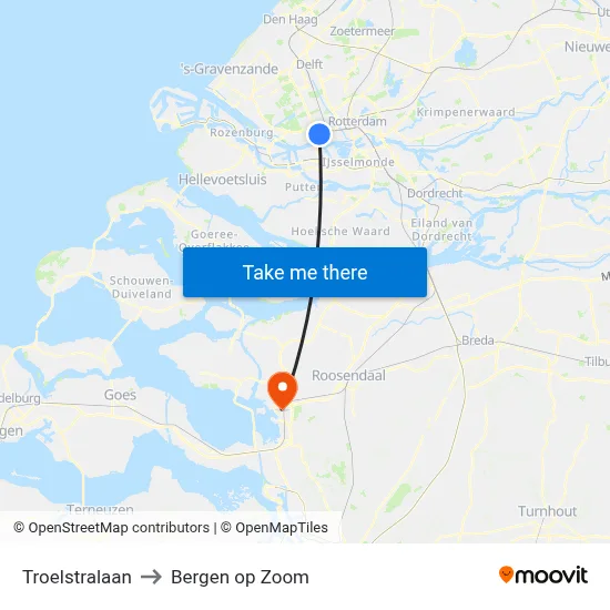 Troelstralaan to Bergen op Zoom map