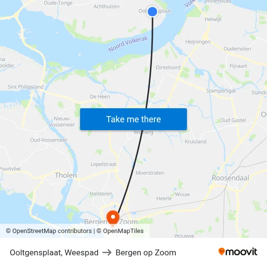 Ooltgensplaat, Weespad to Bergen op Zoom map