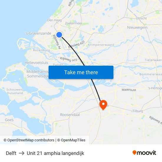 Delft to Unit 21 amphia langendijk map