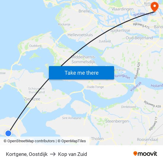 Kortgene, Oostdijk to Kop van Zuid map