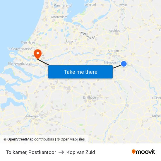 Tolkamer, Postkantoor to Kop van Zuid map