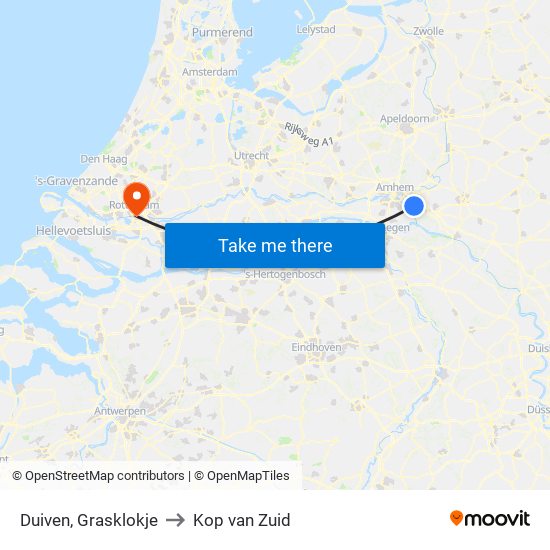 Duiven, Grasklokje to Kop van Zuid map