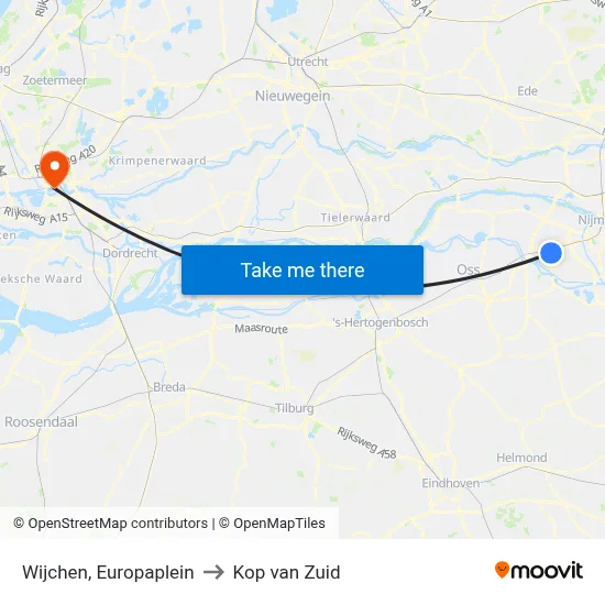 Wijchen, Europaplein to Kop van Zuid map
