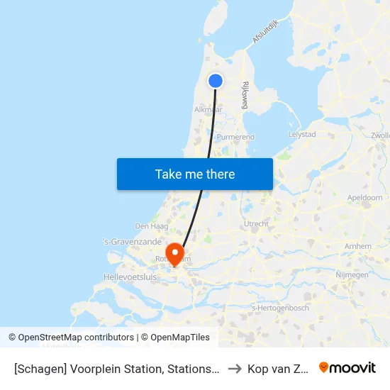 [Schagen] Voorplein Station, Stationsweg to Kop van Zuid map