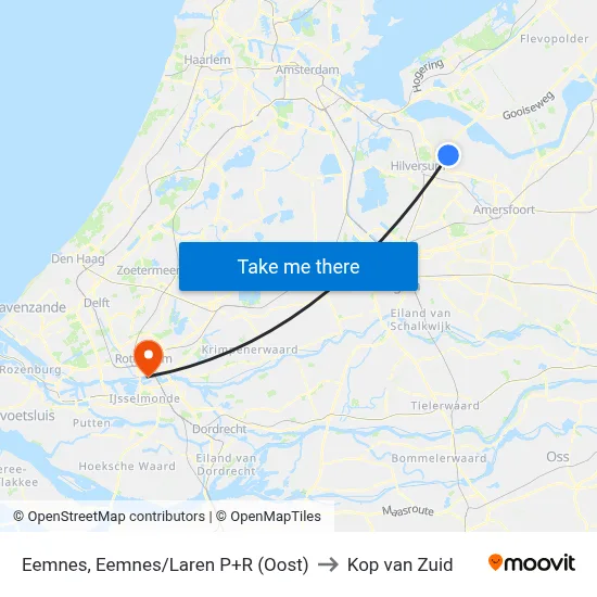 Eemnes, Eemnes/Laren P+R (Oost) to Kop van Zuid map