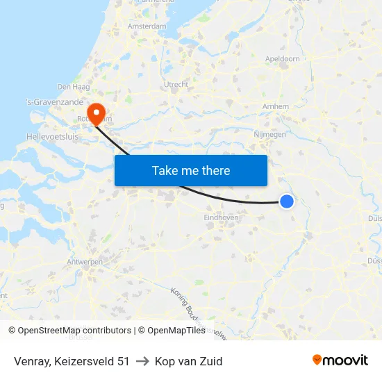 Venray, Keizersveld 51 to Kop van Zuid map