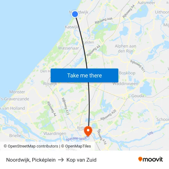 Noordwijk, Picképlein to Kop van Zuid map