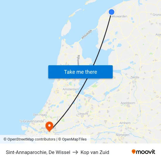Sint-Annaparochie, De Wissel to Kop van Zuid map