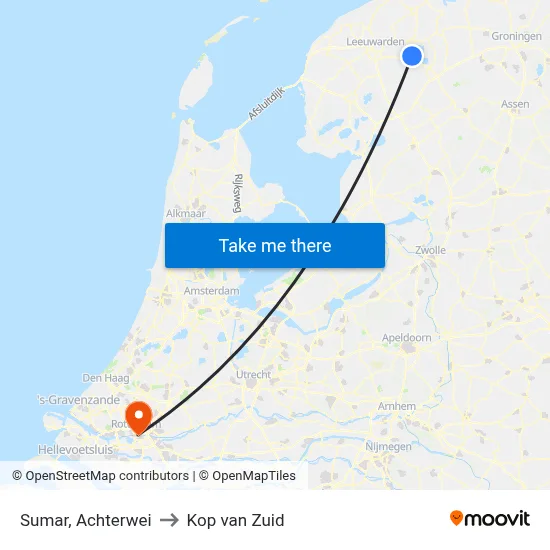 Sumar, Achterwei to Kop van Zuid map