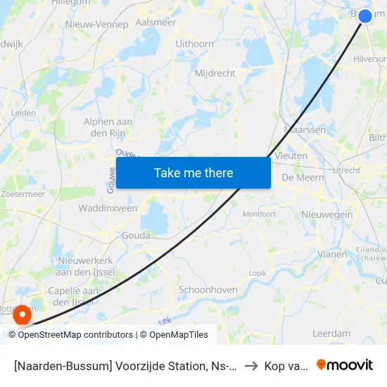 [Naarden-Bussum] Voorzijde Station, Ns-Bushalte Albrechtlaan to Kop van Zuid map