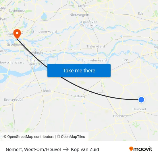 Gemert, West-Om/Heuvel to Kop van Zuid map
