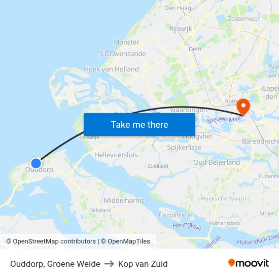 Ouddorp, Groene Weide to Kop van Zuid map