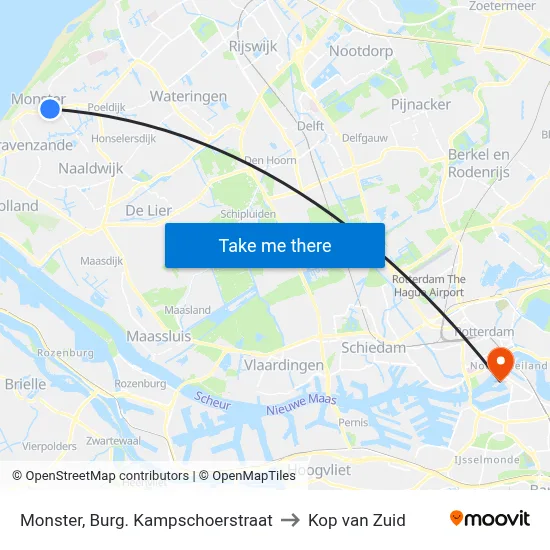 Monster, Burg. Kampschoerstraat to Kop van Zuid map