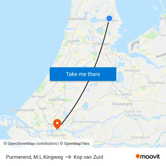 Purmerend, M.L.Kingweg to Kop van Zuid map