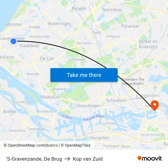 'S-Gravenzande, De Brug to Kop van Zuid map