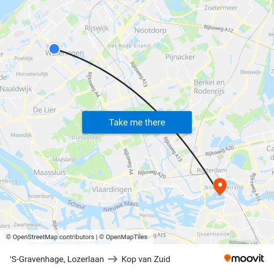 'S-Gravenhage, Lozerlaan to Kop van Zuid map