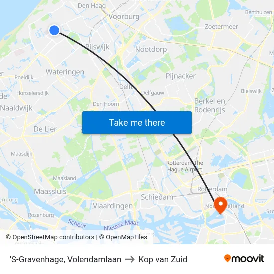 'S-Gravenhage, Volendamlaan to Kop van Zuid map