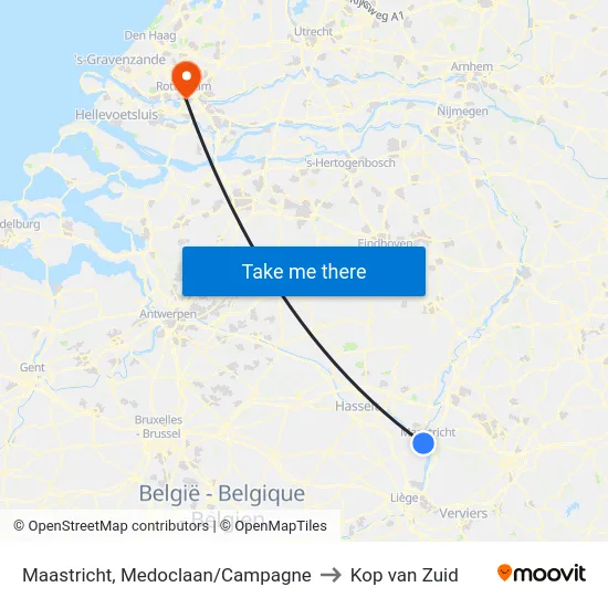Maastricht, Medoclaan/Campagne to Kop van Zuid map