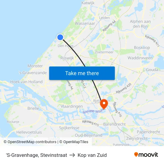 'S-Gravenhage, Stevinstraat to Kop van Zuid map