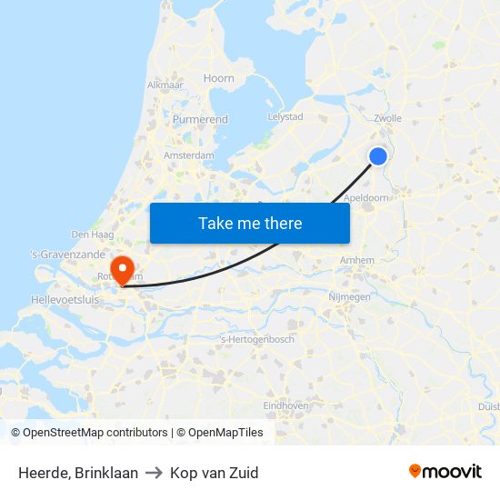 Heerde, Brinklaan to Kop van Zuid map