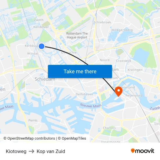 Kiotoweg to Kop van Zuid map