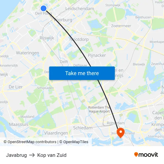 Javabrug to Kop van Zuid map