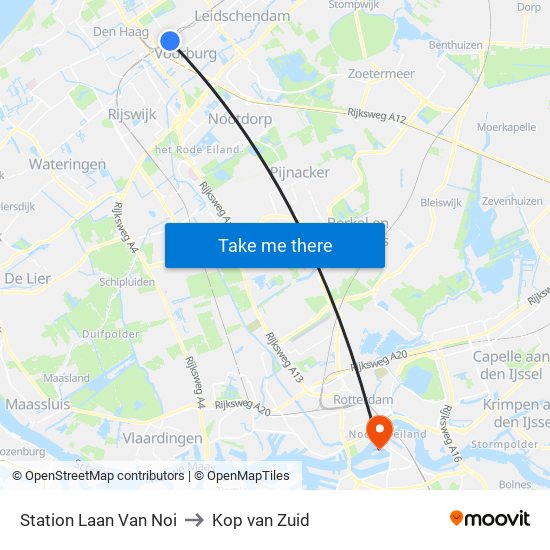 Station Laan Van Noi to Kop van Zuid map