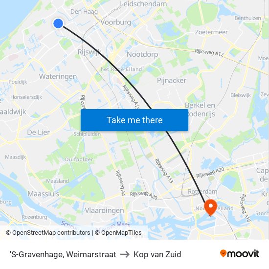 'S-Gravenhage, Weimarstraat to Kop van Zuid map