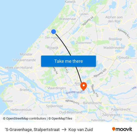 'S-Gravenhage, Stalpertstraat to Kop van Zuid map