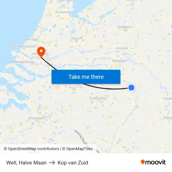 Well, Halve Maan to Kop van Zuid map