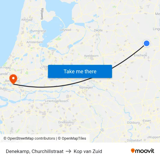 Denekamp, Churchillstraat to Kop van Zuid map