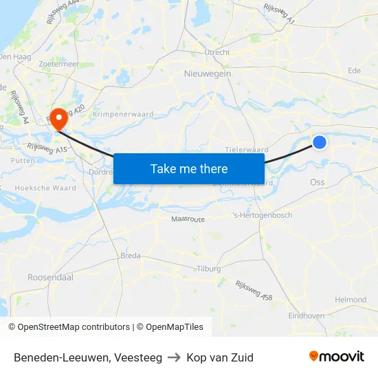 Beneden-Leeuwen, Veesteeg to Kop van Zuid map