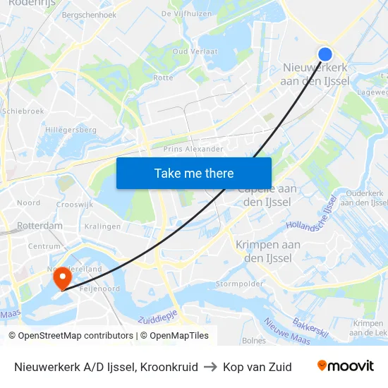 Nieuwerkerk A/D Ijssel, Kroonkruid to Kop van Zuid map
